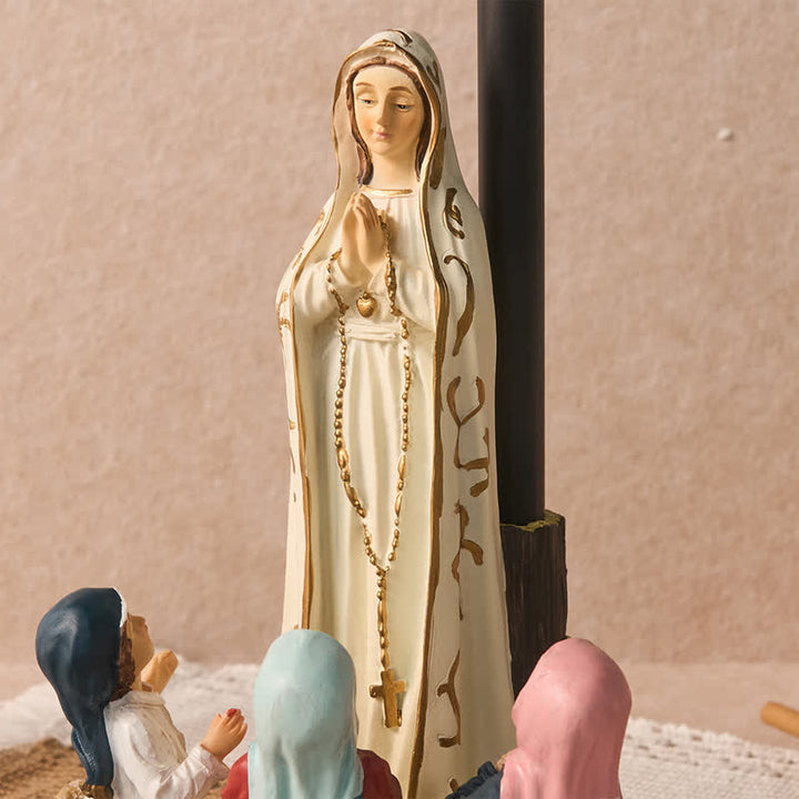 Christianartworkshop Outdoor Our Lady Resin Sculpture with Solar Nightlight: Cherished Sacred Gift - image 8