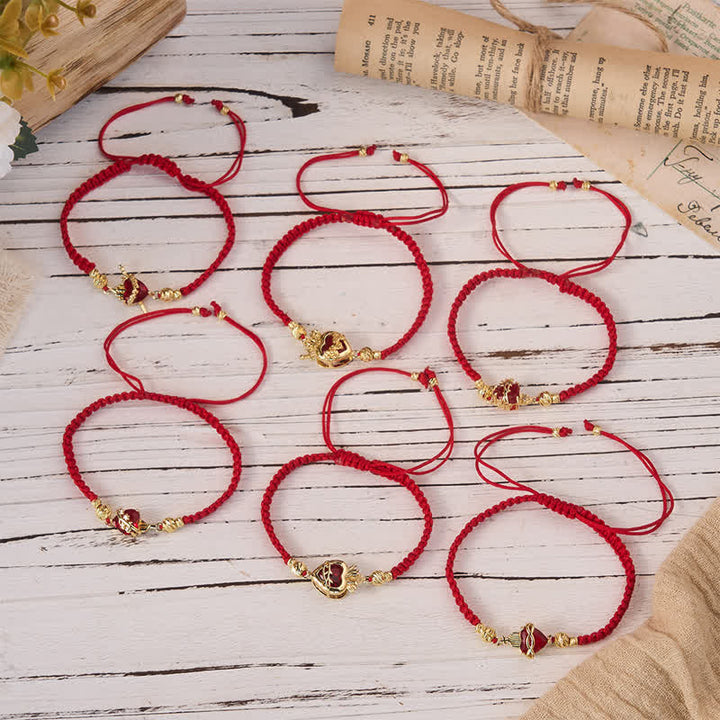 Christianartworkshop Braided Cord Sacred Heart Brass Bracelet: Emblem of Sacred Heavenly Devotion - image 2