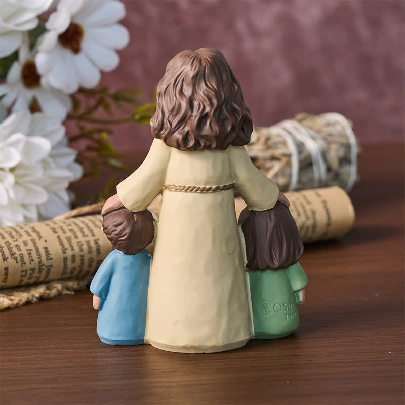 Christianartworkshop Jesus Blessing Children Resin Tabletop Statue: Token of Abiding Divine Tenderness - image 5