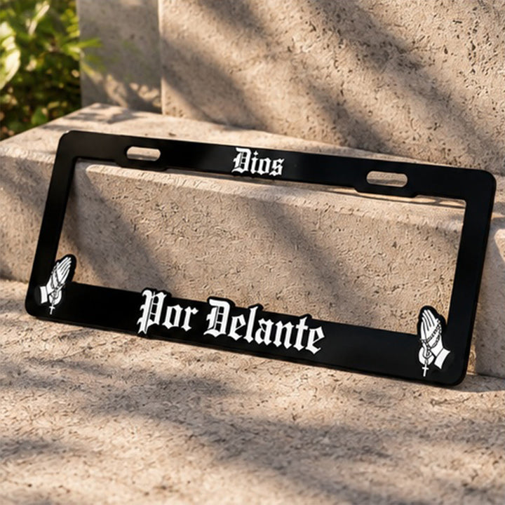 Christianartworkshop Dios Por Delante License Plate Frame with Praying Hands: Token Of Peaceful Daily Spiritual Serenity - 14.57"*5.51"*0.39"/37cm*14cm*1cm (New Zealand Standard) - image 12
