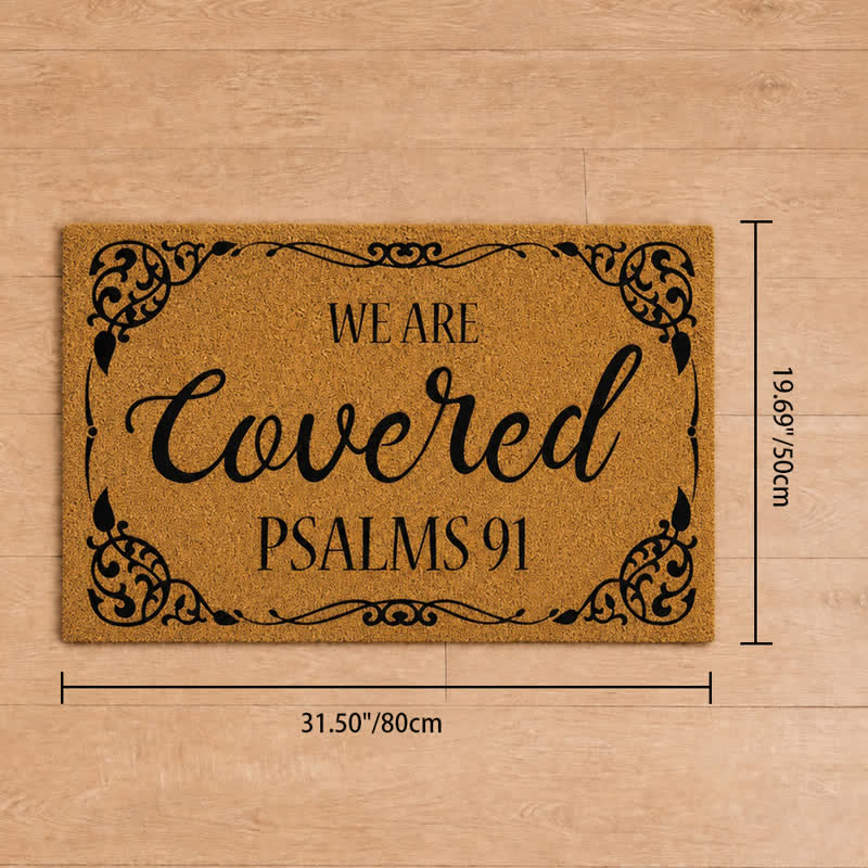 Christianartworkshop Artificial Coir We Are Covered Scripture Doormat - 19.69''*31.5''/50*80cm - image 10