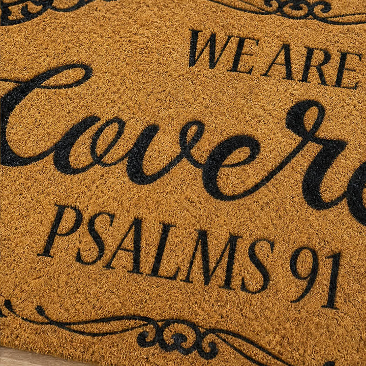 Christianartworkshop Artificial Coir We Are Covered Scripture Doormat - image 5