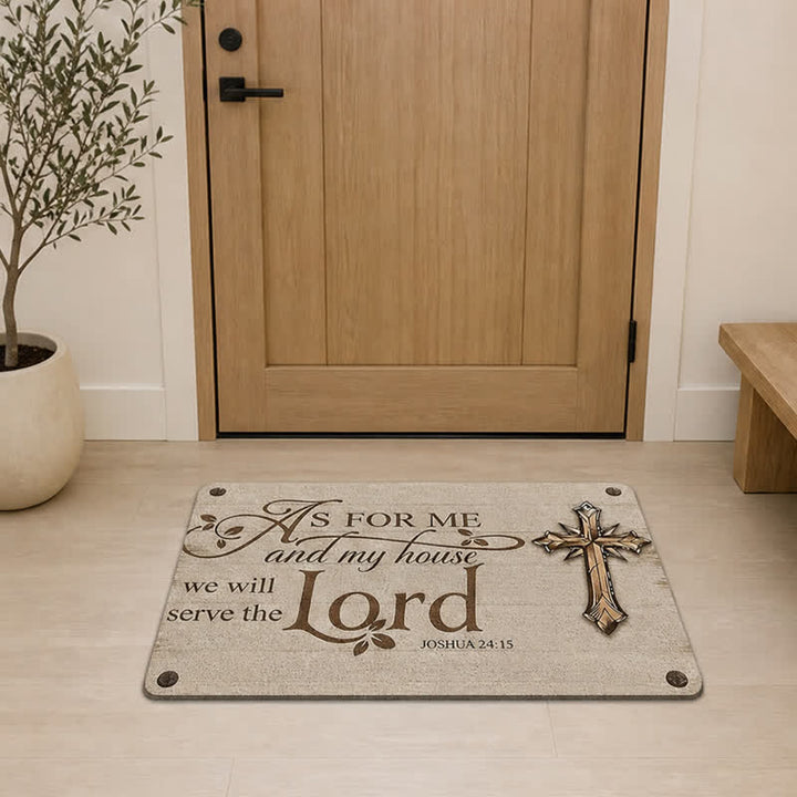 Christianartworkshop Ornate Carved Cross Sacred Verse Doormat - image 3