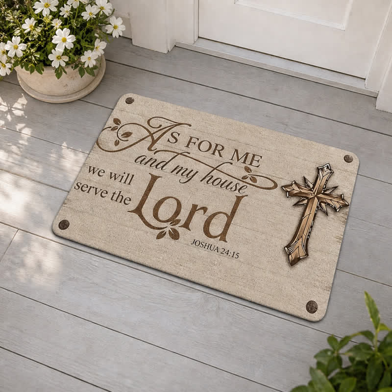 Christianartworkshop Ornate Carved Cross Sacred Verse Doormat - image 5