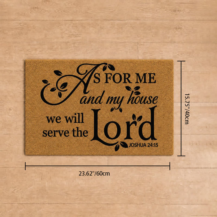 Christianartworkshop Decorative Flourish Joshua Verse Coir Doormat - 15.75''*23.62''/40*60cm - image 8