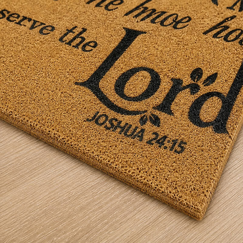 Christianartworkshop Decorative Flourish Joshua Verse Coir Doormat - image 6