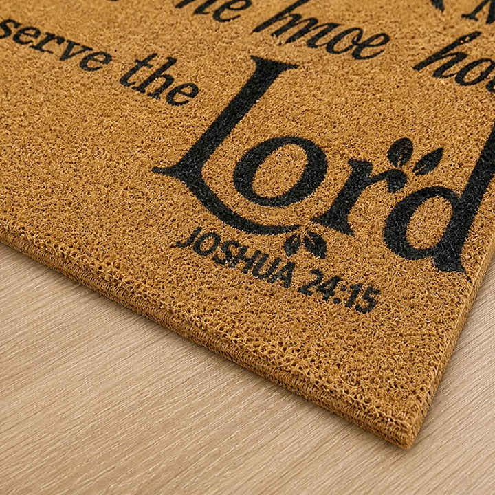 Christianartworkshop Decorative Flourish Joshua Verse Coir Doormat - image 6
