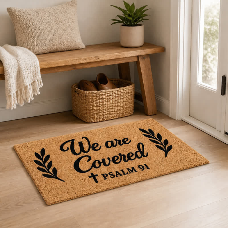 Christianartworkshop Farmhouse We Are Covered Entry Doormat - image 2
