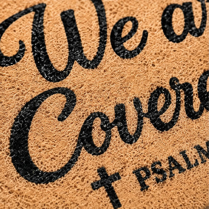 Christianartworkshop Farmhouse We Are Covered Entry Doormat - image 5
