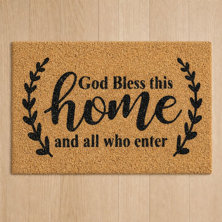 Christianartworkshop Curved Vine “God Bless This Home” Artificial Coir Doormat - image 7