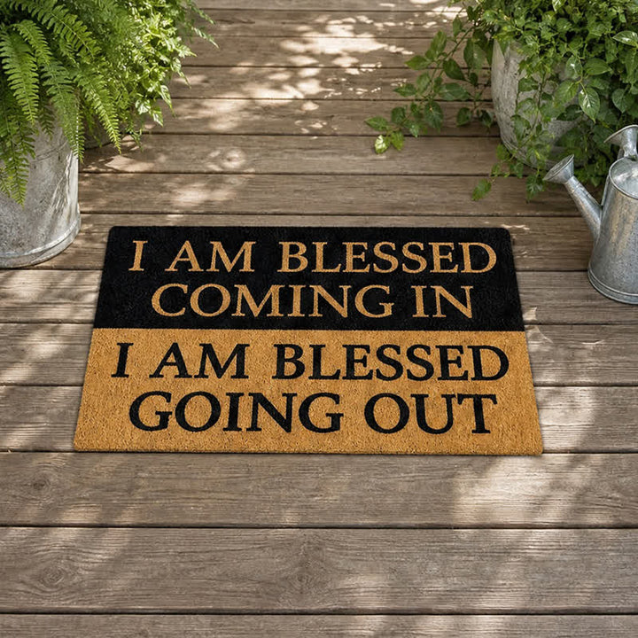 Christianartworkshop Two-Tone Blessed Verse Artificial Coir Doormat - image 3