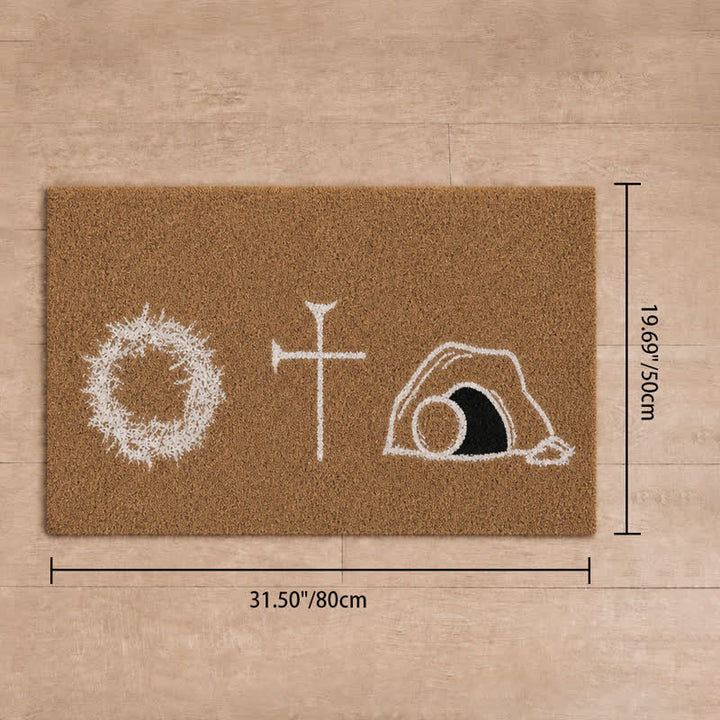 Christianartworkshop Hand-Drawn Sacred Emblem Coir Doormat - 19.69''*31.5''/50*80cm - image 13
