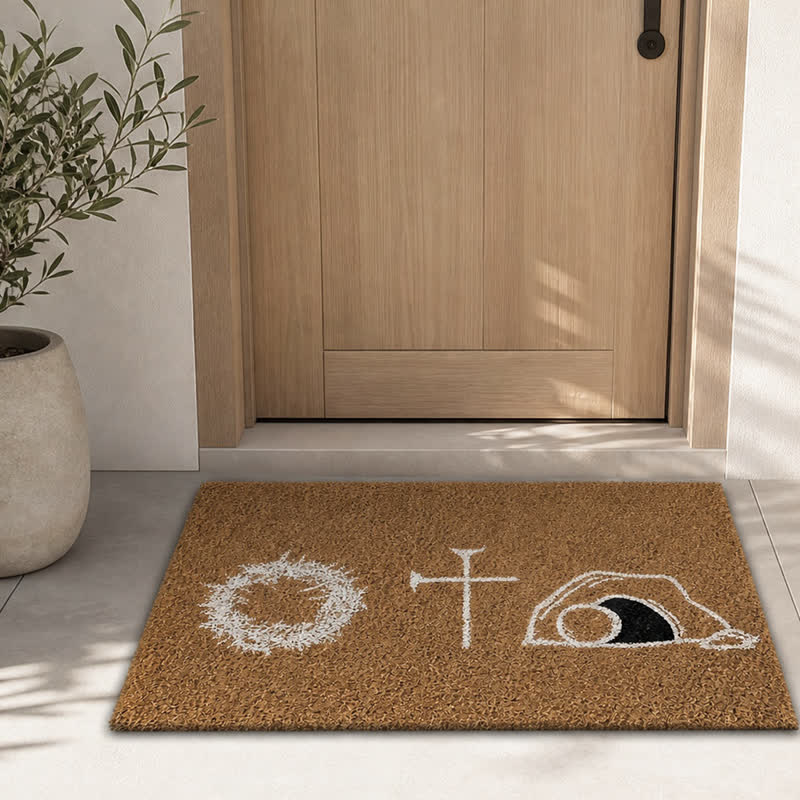 Christianartworkshop Hand-Drawn Sacred Emblem Coir Doormat - image 4