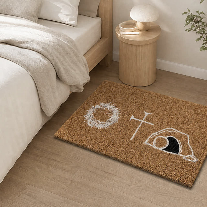 Christianartworkshop Hand-Drawn Sacred Emblem Coir Doormat - image 5