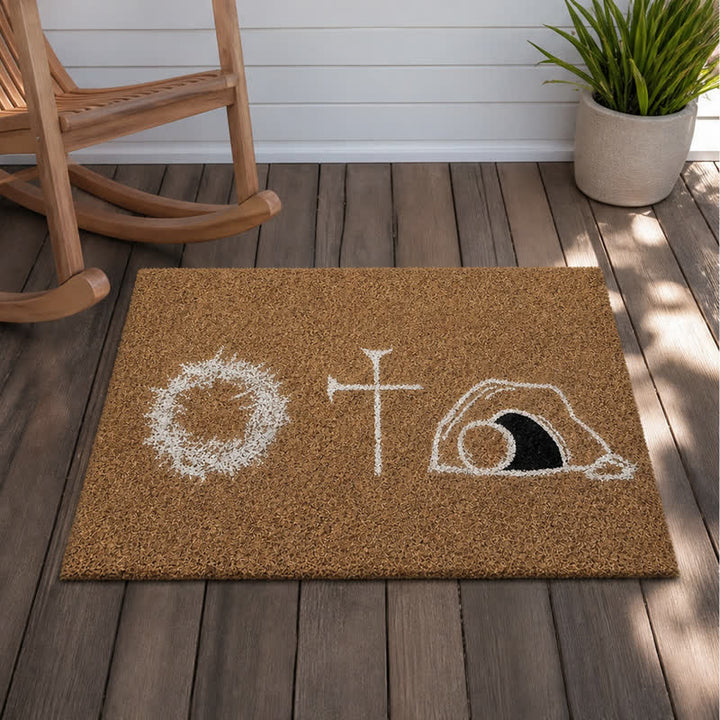 Christianartworkshop Hand-Drawn Sacred Emblem Coir Doormat - image 6
