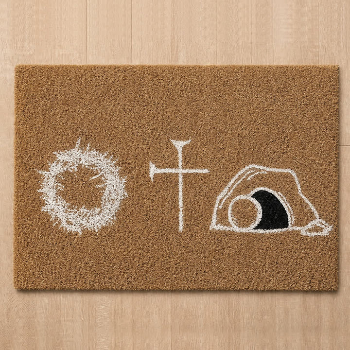 Christianartworkshop Hand-Drawn Sacred Emblem Coir Doormat - image 8