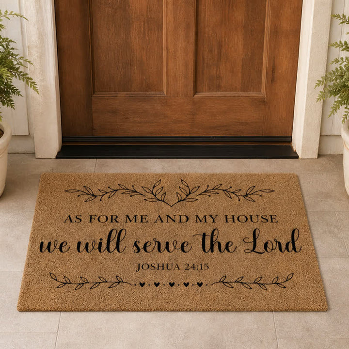 Christianartworkshop Heavy-Duty Artificial Coir Faith Verse Doormat - image 1