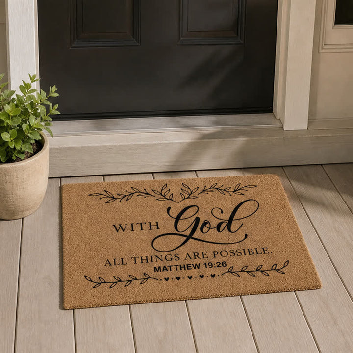 Christianartworkshop Heavy-Duty Artificial Coir Faith Verse Doormat - image 10