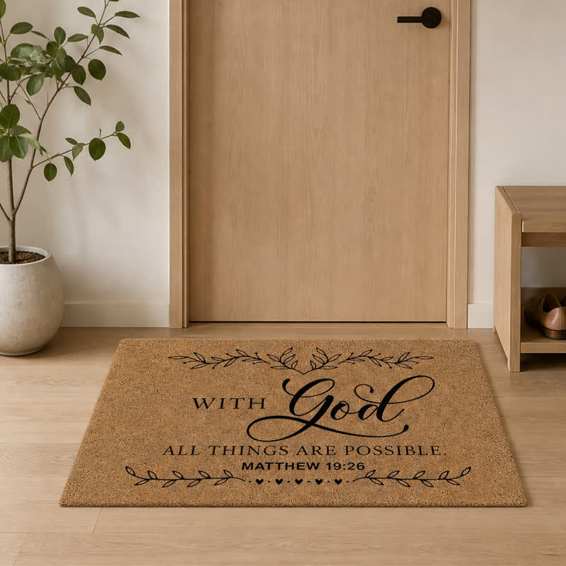 Christianartworkshop Heavy-Duty Artificial Coir Faith Verse Doormat - image 13