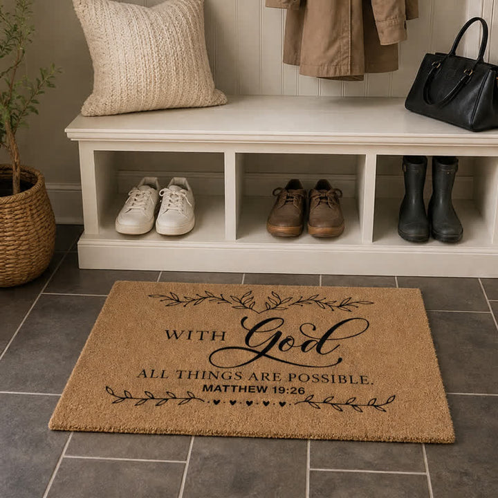 Christianartworkshop Heavy-Duty Artificial Coir Faith Verse Doormat - image 12