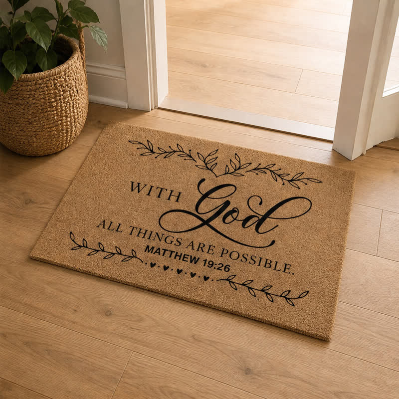 Christianartworkshop Heavy-Duty Artificial Coir Faith Verse Doormat - image 15