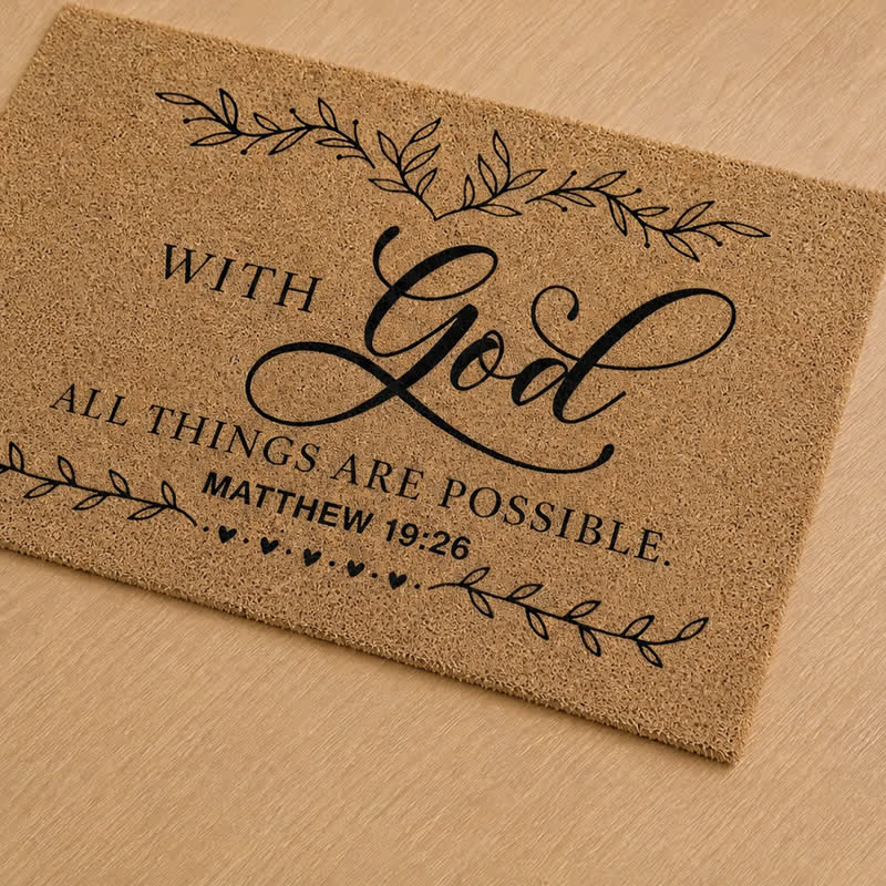 Christianartworkshop Heavy-Duty Artificial Coir Faith Verse Doormat - image 17