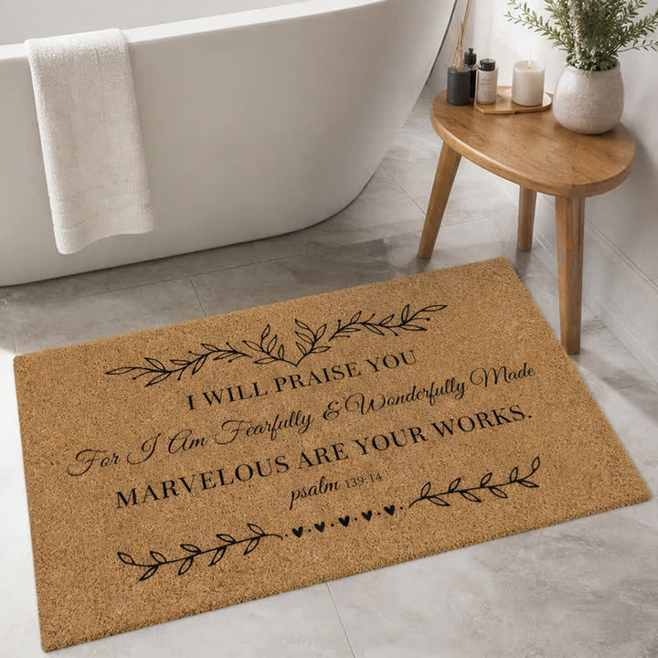 Christianartworkshop Heavy-Duty Artificial Coir Faith Verse Doormat - image 56