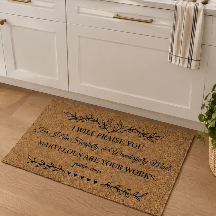 Christianartworkshop Heavy-Duty Artificial Coir Faith Verse Doormat - image 58