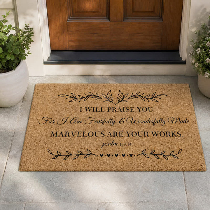 Christianartworkshop Heavy-Duty Artificial Coir Faith Verse Doormat - image 59