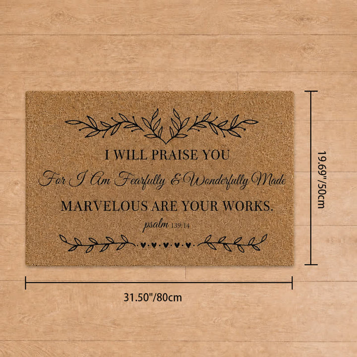 Christianartworkshop Heavy-Duty Artificial Coir Faith Verse Doormat - F - 19.69''*31.5''/50*80cm - image 67