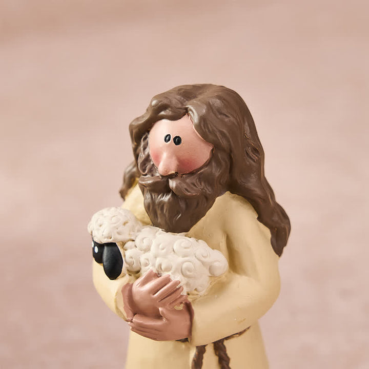 Christianartworkshop Durable Resin Scripture Good Shepherd Jesus Figurine: Vessel of Sacred Serenity - image 3