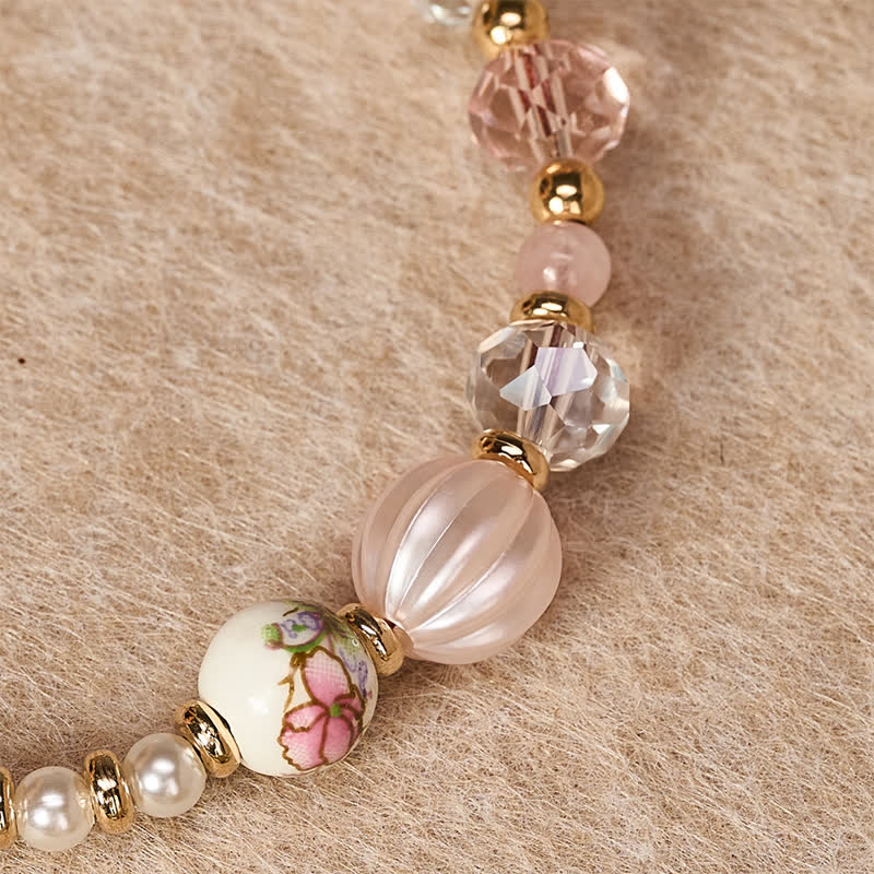 Christianartworkshop Dainty Mixed Crystal Bead Cross Bracelet: Emblem of Steadfast Heavenly Mercy - image 12