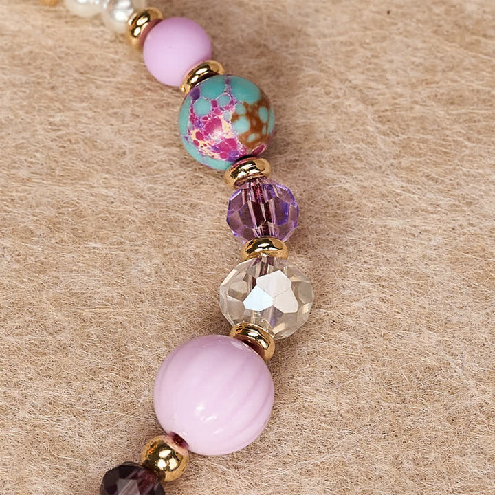 Christianartworkshop Dainty Mixed Crystal Bead Cross Bracelet: Emblem of Steadfast Heavenly Mercy - image 9