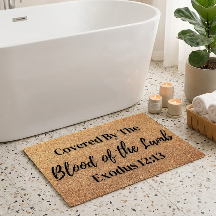 Christianartworkshop Lamb’s Blood Sacred Scripture Doormat - image 1