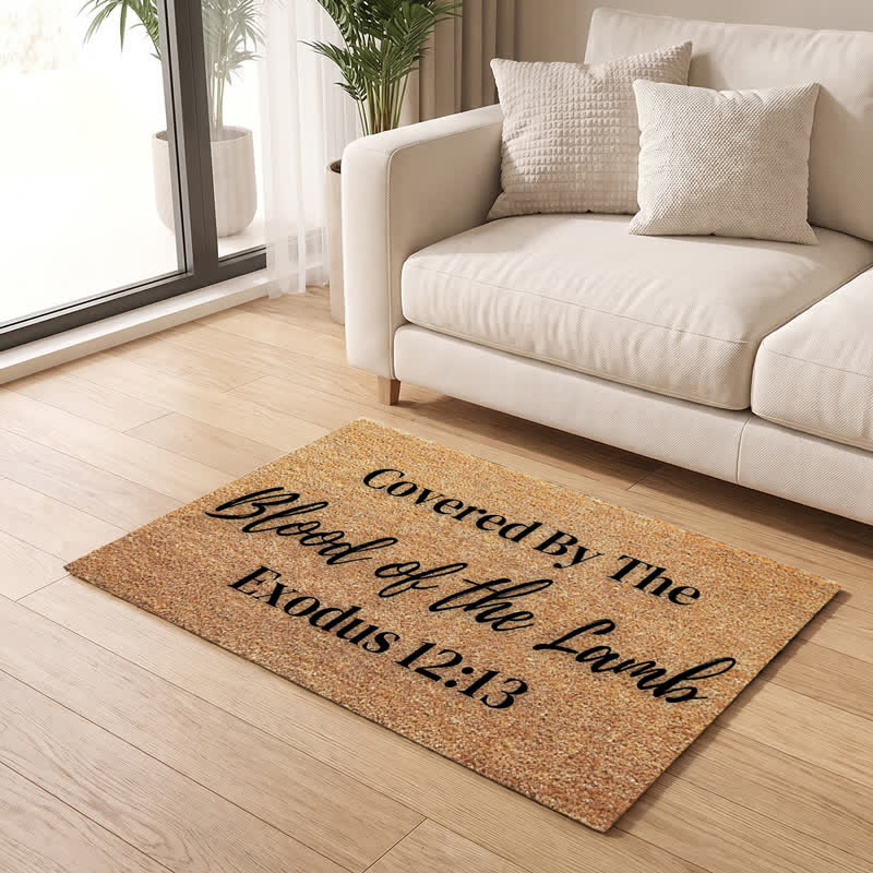 Christianartworkshop Lamb’s Blood Sacred Scripture Doormat - image 2