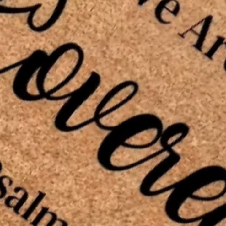 Christianartworkshop Psalm 91 We Are Covered Artificial Coir Doormat - image 4