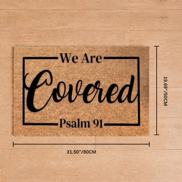 Christianartworkshop Psalm 91 We Are Covered Artificial Coir Doormat - 19.69''*31.5''/50*80cm - image 8