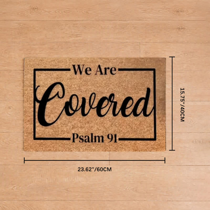 Christianartworkshop Psalm 91 We Are Covered Artificial Coir Doormat - 15.75''*23.62''/40*60cm - image 7