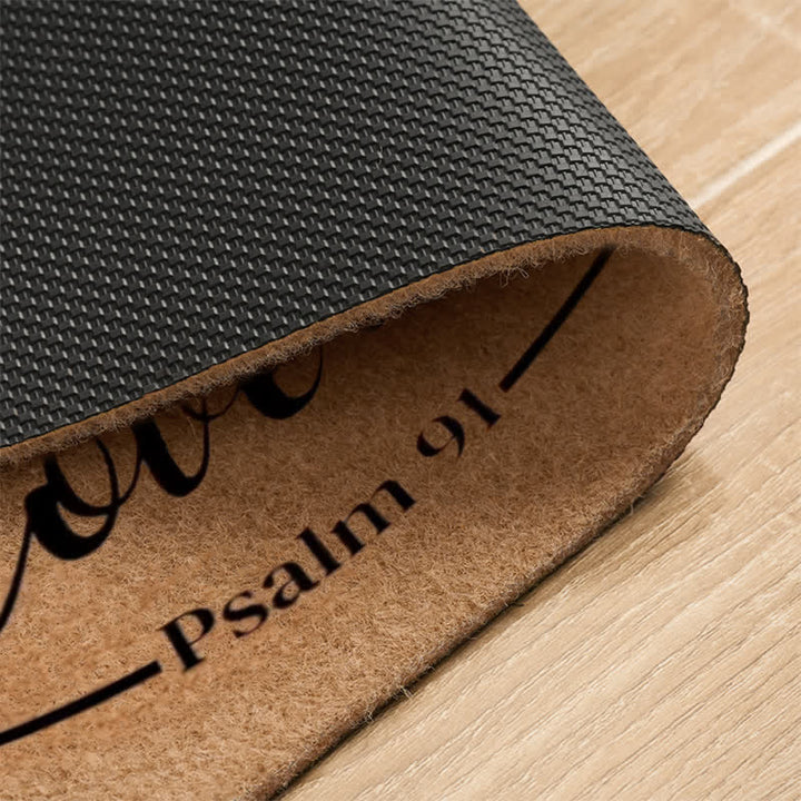 Christianartworkshop Psalm 91 We Are Covered Artificial Coir Doormat - image 6