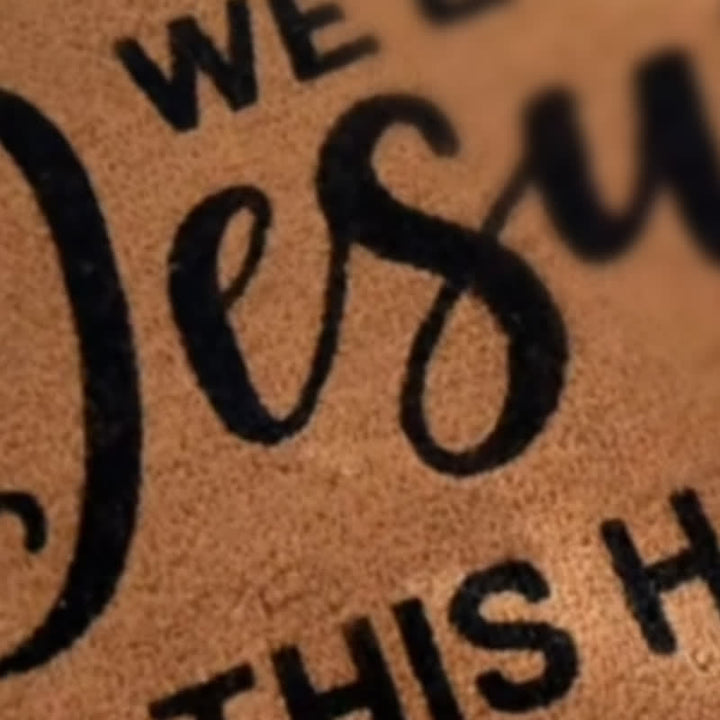 Christianartworkshop We Love Jesus In This House Artificial Coir Doormat - image 5