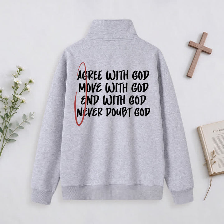 Christianartworkshop With God Cross Statement Half-Zip Pullover - image 21