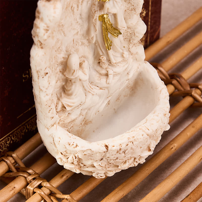 Christianartworkshop Our Lady of Lourdes Relief Holy Water Font: Token of Abiding Divine Tenderness - image 5