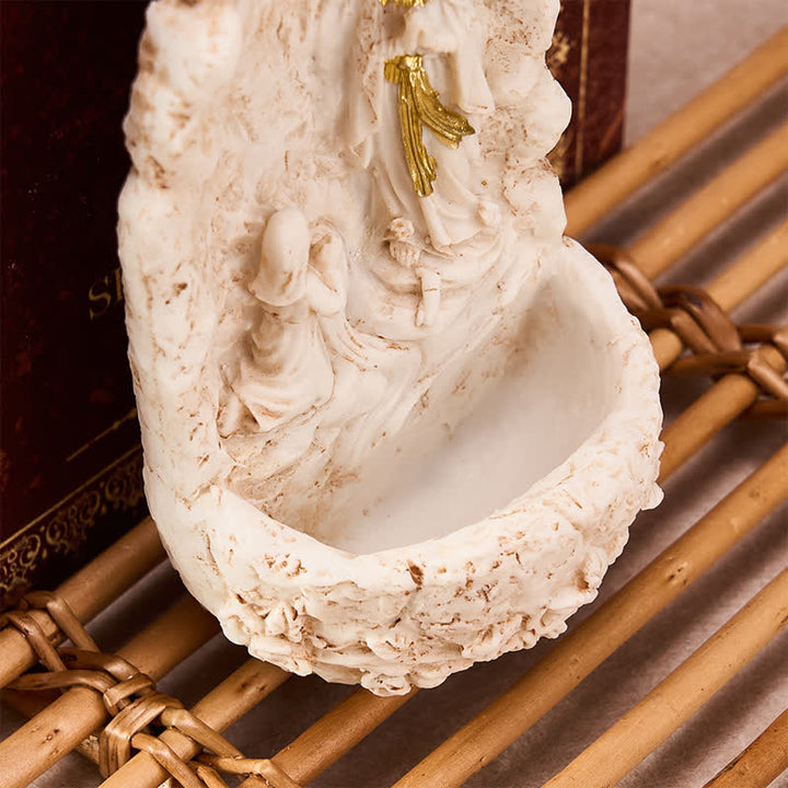Christianartworkshop Our Lady of Lourdes Relief Holy Water Font: Token of Abiding Divine Tenderness - image 5