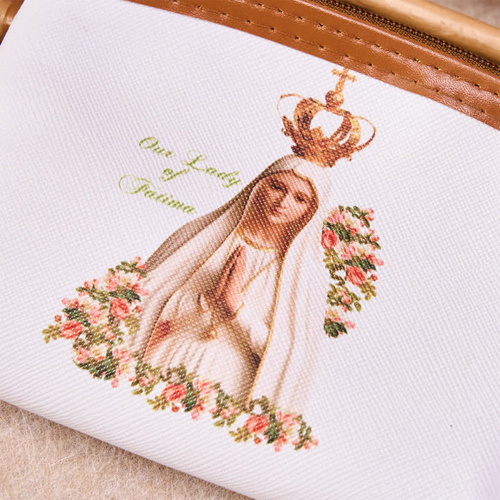 Christianartworkshop PUL Fabric Sacred Holy Figure Zipper Rosary Case: Token of Abiding Divine Peace - image 2