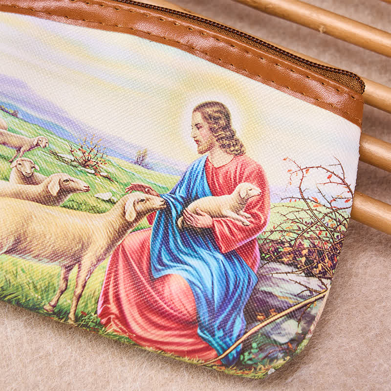 Christianartworkshop PUL Fabric Sacred Holy Figure Zipper Rosary Case: Token of Abiding Divine Peace - image 6