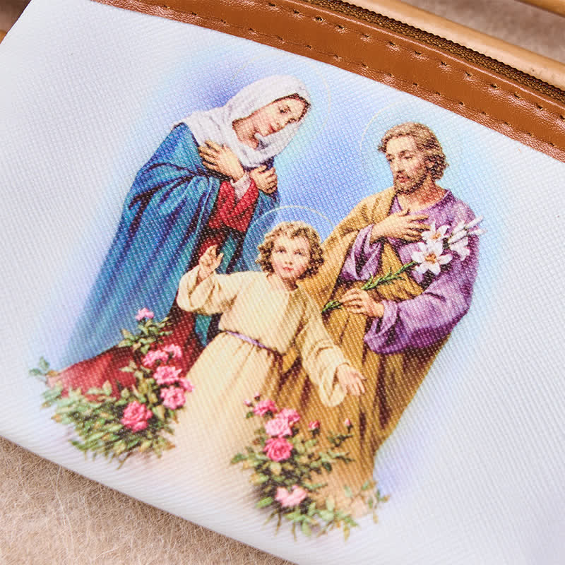 Christianartworkshop PUL Fabric Sacred Holy Figure Zipper Rosary Case: Token of Abiding Divine Peace - image 4