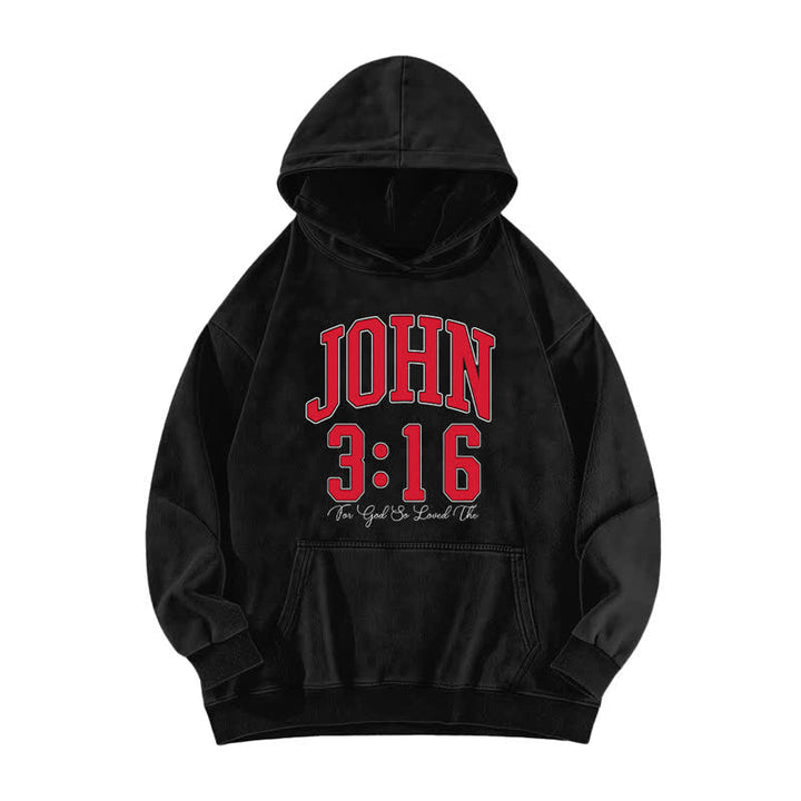 Christianartworkshop John 3:16 Loved Front And Back Washed Hoodie - image 2