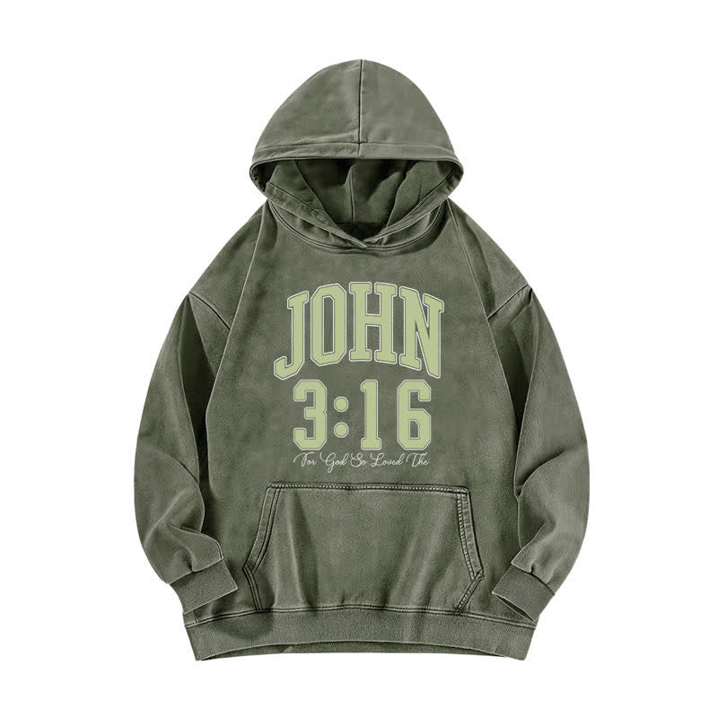 Christianartworkshop John 3:16 Loved Front And Back Washed Hoodie - image 14