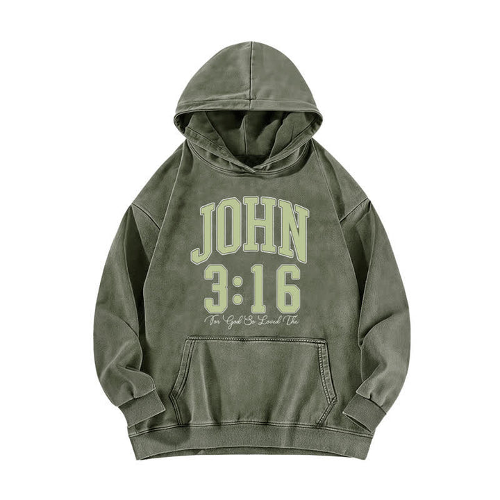 Christianartworkshop John 3:16 Loved Front And Back Washed Hoodie - image 14