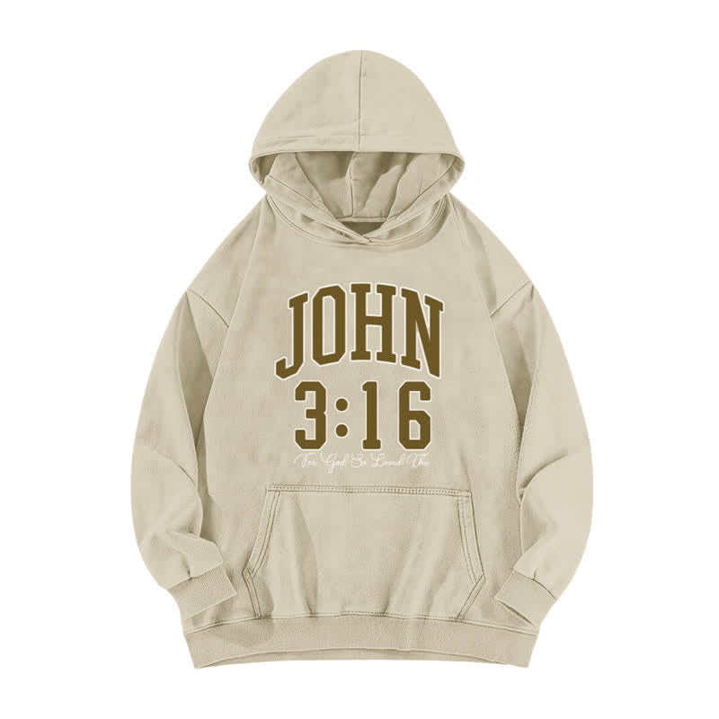 Christianartworkshop John 3:16 Loved Front And Back Washed Hoodie - image 5